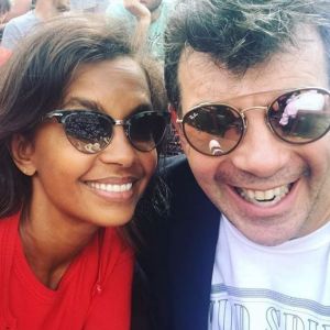 Karine Le Marchand et Stéphane Plaza à Roland-Garros le 4 juin 2018.