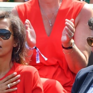 Karine Le Marchand et Stephane Plaza à Roland-Garros le 4 juin 2018.