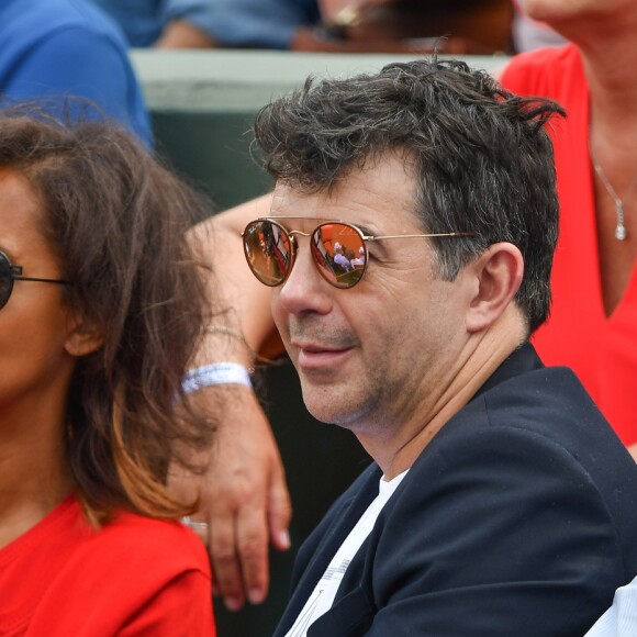 Karine Le Marchand et Stephane Plaza à Roland-Garros le 4 juin 2018.