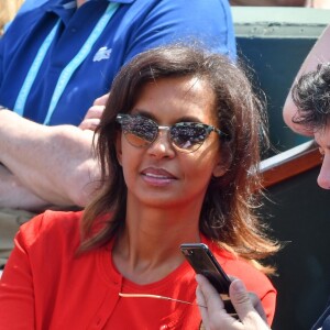 Karine Le Marchand et Stephane Plaza à Roland-Garros le 4 juin 2018.