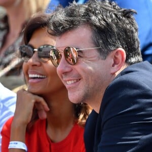 Karine Le Marchand et Stephane Plaza à Roland-Garros le 4 juin 2018.