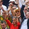 Karine Le Marchand et Stephane Plaza à Roland-Garros le 4 juin 2018.