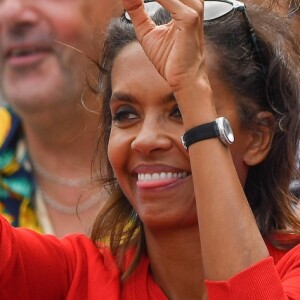 Karine Le Marchand et Stephane Plaza à Roland-Garros le 4 juin 2018.
