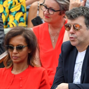 Karine Le Marchand et Stephane Plaza à Roland-Garros le 4 juin 2018.