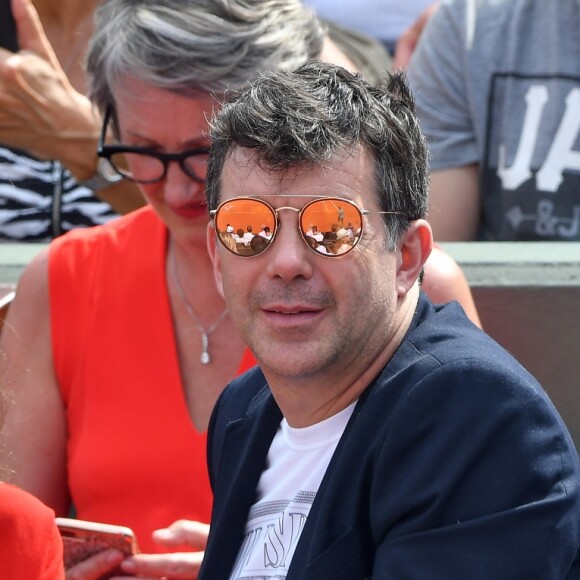 Karine Le Marchand et Stephane Plaza à Roland-Garros le 4 juin 2018.