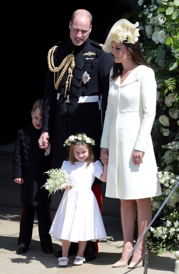 La duchesse Catherine de Cambridge lors du mariage du prince Harry et de la duchesse Meghan de Sussex (Meghan Markle) à Windsor le 19 mai 2018.