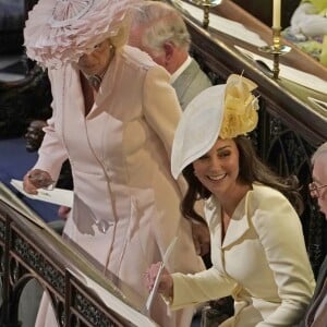 La duchesse Catherine de Cambridge lors du mariage du prince Harry et de la duchesse Meghan de Sussex (Meghan Markle) à Windsor le 19 mai 2018.