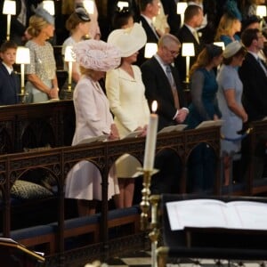 La duchesse Catherine de Cambridge lors du mariage du prince Harry et de la duchesse Meghan de Sussex (Meghan Markle) à Windsor le 19 mai 2018.