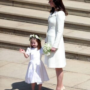 La duchesse Catherine de Cambridge au mariage du prince Harry et de la duchesse Meghan de Sussex (Meghan Markle) à Windsor le 19 mai 2018.