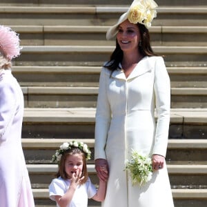 La duchesse Catherine de Cambridge au mariage du prince Harry et de la duchesse Meghan de Sussex (Meghan Markle) à Windsor le 19 mai 2018.