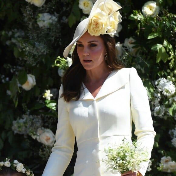 La duchesse Catherine de Cambridge au mariage du prince Harry et de la duchesse Meghan de Sussex (Meghan Markle) à Windsor le 19 mai 2018.