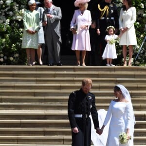 La duchesse Catherine de Cambridge au mariage du prince Harry et de la duchesse Meghan de Sussex (Meghan Markle) à Windsor le 19 mai 2018.