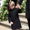 Le prince George de Cambridge - Les invités à la sortie de la chapelle St. George au château de Windsor, Royaume Uni, le 19 mai 2018.