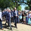 Le prince William, duc de Cambridge, sur les lieux du Tourist Trophy de l'île de Man lors de sa visite de l'île le 6 juin 2018. Fan de moto, il a joint l'utile et l'agréable.