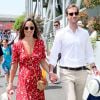 Pippa Middleton (enceinte) et son mari James Matthews lors des Internationaux de Tennis de Roland-Garros à Paris, France, le 27 mai 2018. © Jacovides-Moreau/Bestimage