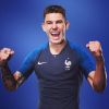 Lucas Hernandez sous les couleurs de l'équipe de France de football le 22 mars 2018.