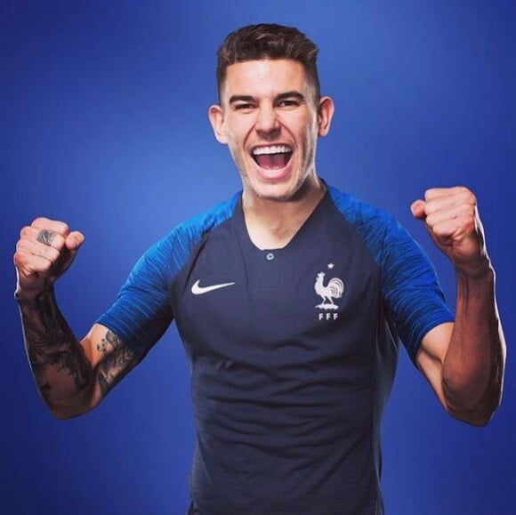 Lucas Hernandez sous les couleurs de l'équipe de France de football le 22 mars 2018.