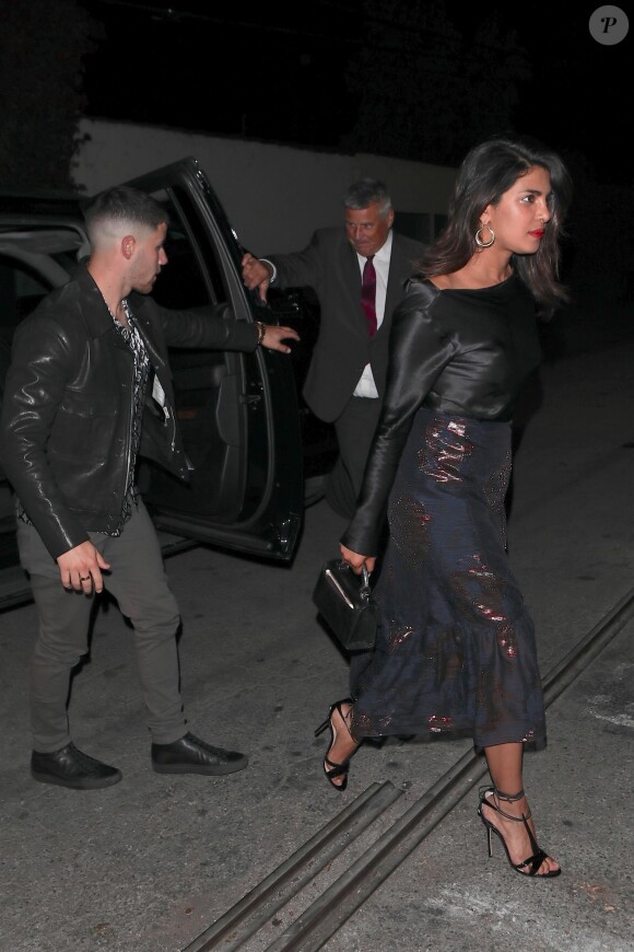 Exclusif - Nick Jonas et Priyanka Chopra arrivent au restaurant " Craig " à West Hollywood Le 02 juin 2018.