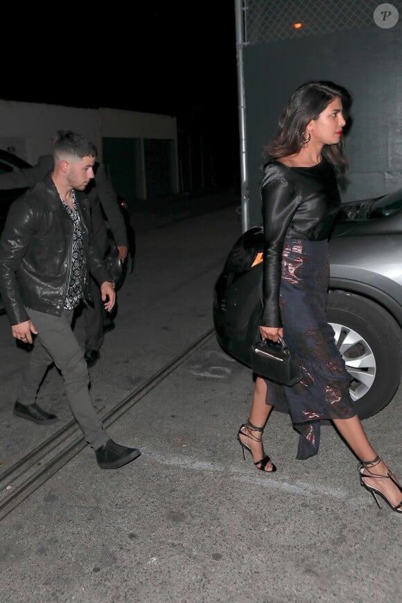 Exclusif - Nick Jonas et Priyanka Chopra arrivent au restaurant " Craig " à West Hollywood Le 02 juin 2018.