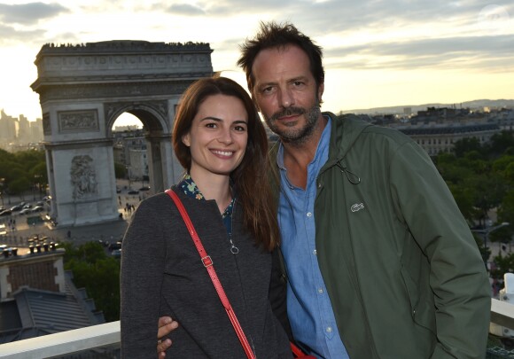 Exclusif - Jean-Charles Chagachbanian et sa compagne Juliette Chêne (Demain nous appartient, Plus belle la vie) - Rencontres à la terrasse Publicis lors du 7ème Champs Elysées Film Festival (CEFF) à Paris le 13 juin 2018. © Veeren-CVS/Bestimage