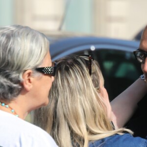 Exclusif - Le cousin de Johnny Hallyday, Michael Ketcham Halliday arrive à la messe hommage pour le 75ème anniversaire de Johnny Hallyday en l'église de La Madeleine à Paris. Le 15 juin 2018