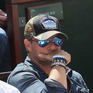 David Hallyday dans les tribunes des Internationaux de France de Tennis de Roland Garros à Paris. Le 8 juin 2018 © Cyril Moreau / Bestimage