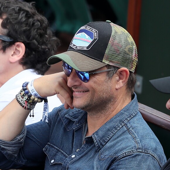 David Hallyday dans les tribunes des Internationaux de France de Tennis de Roland Garros à Paris. Le 8 juin 2018 © Cyril Moreau / Bestimage