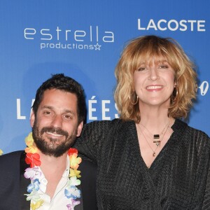 Daphné Bürki et son compagnon Gunter Love à la première de "Larguées" au cinéma Gaumont Champs-Elysées Marignan à Paris, le 12 avril 2018. © Guirec Coadic/Bestimage