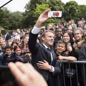 Le président de la République Emmanuel Macron lors de la commémoration du 78ème anniversaire de l'appel du 18 juin 1940 à Suresnes le 18 juin 2018 © Eric Blondet / Pool / Bestimage