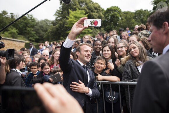 Le président de la République Emmanuel Macron lors de la commémoration du 78ème anniversaire de l'appel du 18 juin 1940 à Suresnes le 18 juin 2018 © Eric Blondet / Pool / Bestimage