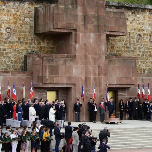 Le président de la république française, Emmanuel Macron au cours de la cérémonie au Mont Valérien à l'occasion de la commémoration du 78ème anniversaire de l'appel du 18 juin, Suresnes, France, le 18 juin 2018. © Stéphane Lemouton / Bestimage