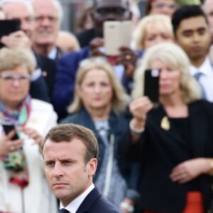 Le président de la république française, Emmanuel Macron au cours de la cérémonie au Mont Valérien à l'occasion de la commémoration du 78ème anniversaire de l'appel du 18 juin, Suresnes, France, le 18 juin 2018. © Stéphane Lemouton / Bestimage