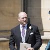 Mike Tindall et sa femme Zara Phillips Tindall (enceinte) - Les invités arrivent à la chapelle St. George pour le mariage du prince Harry et de Meghan Markle au château de Windsor, Royaume Uni, le 19 mai 2018.