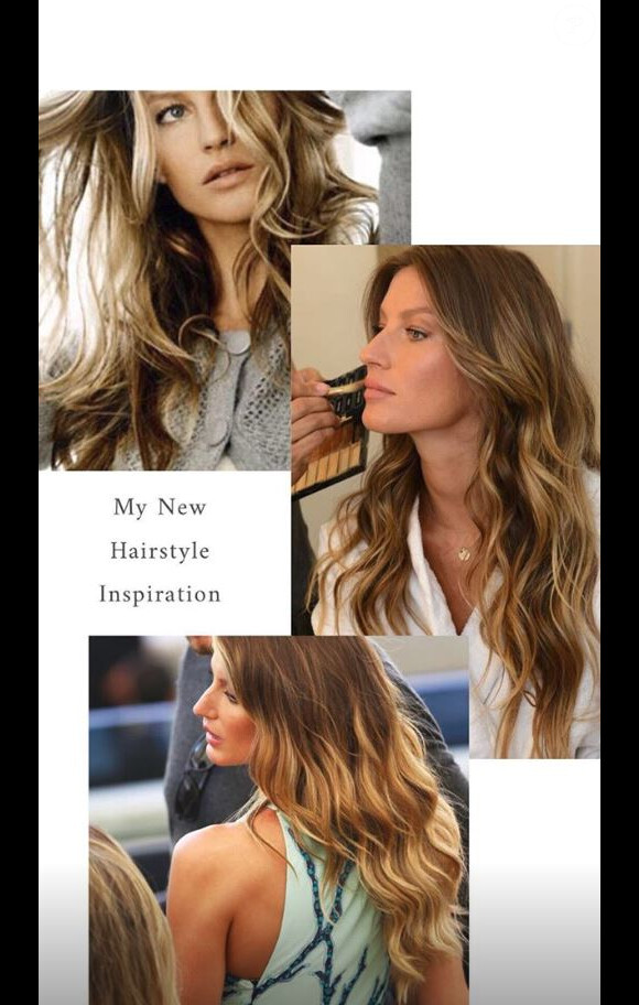Caroline Receveur, enceinte de son petit Marlon, dévoile son changement capillaire inspiré de Gisèle Bündchen lundi 18 juin 2018 en story sur Instagram.