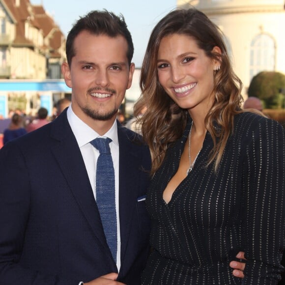 Laury Thilleman (Miss France 2011) et son compagnon Juan Arbelaez - Tapis rouge avant la projection de "Good Time" lors 43ème Festival du Cinema Americain de Deauville le 2 septembre 2017. © Denis Guignebourg/Bestimage