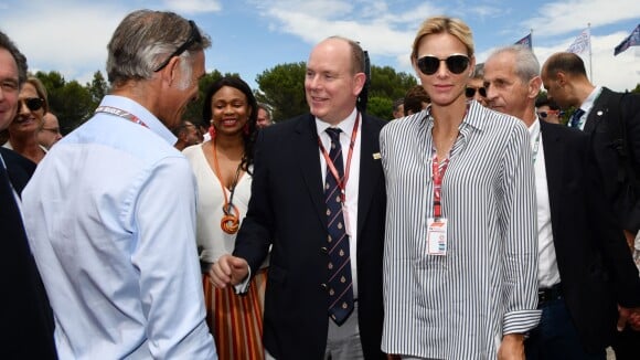 Charlene et Albert de Monaco témoins du succès de Lewis Hamilton en France