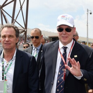 Renaud Muselier, le président du Conseil Régional de PACA, le prince Albert II de Monaco et la princesse Charlène de Monaco durant le Grand Prix de France au Castellet le 24 juin 2018. Christian Estrosi, le maire de Nice et le vice président du Conseil Regional de PACA, est à l'origine du retour du Grand Prix de France au Circuit Paul Ricard. C'est Lewis Hamilton qui a remporté le Grand Prix devant Max Verstappen, second, et Kimi Raikkonen troisième. © Bruno Bebert / Bestimage