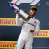 Lewis Hamilton (vainqueur du Grand Prix de France) lors de la remise de prix du Grand Prix de France de Formule 1 au Castellet le 24 juin 2018. © Bruno Bebert / Bestimage
