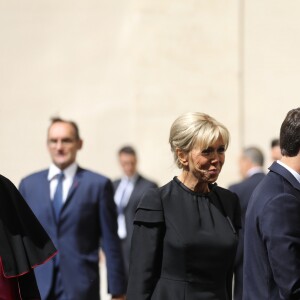 Le président de la République française Emmanuel Macron et sa femme la Première Dame Brigitte Macron (Trogneux) - Le président de la République française est reçu pour la première fois par le pape François au Vatican, le 26 juin 2018. © Dominique Jacovides/Bestimage