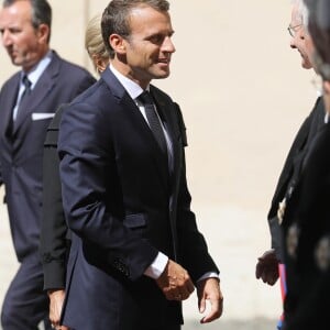 Le président de la République française Emmanuel Macron et sa femme la Première Dame Brigitte Macron (Trogneux) - Le président de la République française est reçu pour la première fois par le pape François au Vatican, le 26 juin 2018. © Dominique Jacovides/Bestimage