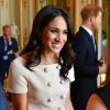 Meghan Markle, duchesse de Sussex - Personnalités à la cérémonie "Queen's Young Leaders Awards" au palais de Buckingham à Londres le 26 juin 2018.