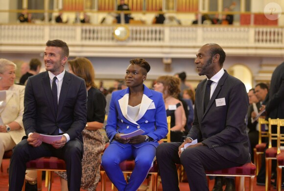 David Beckham, Nicola Adams, Sir Lenny Henry - Personnalités à la cérémonie "Queen's Young Leaders Awards" au palais de Buckingham à Londres le 26 juin 2018.