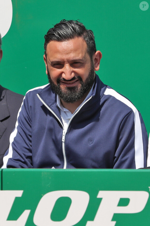 Cyril Hanouna - Célébrités dans les tribunes du Rolex Monte-Carlo Masters 2018 à Roquebrune Cap Martin, France, le 21 avril 2018.