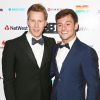 Dustin Lance Black et Tom Daley à la soirée The British LGBT Awards 2017 à Londres le 12 mai 2017.