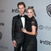 Karl Cook et sa fiancée Kaley Cuoco - People à la soirée "InStyle and Warner Bros. Pictures Golden Globe Awards" à Beverly Hills. Le 7 janvier 2018 Beverly Hills