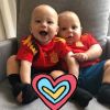 Anna Kournikova a partagé cette photo de ses jumeaux sur Instagram pour la Coupe du monde de football, le 1er juillet 2018. Ici aux couleurs de l'Espagne.