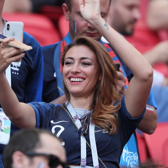 Rachel Legrain-Trapani, Miss France 2007 - Célébrités dans les tribunes opposant la France à l'Argentine lors des 8ème de finale de la Coupe du monde à Kazan en Russie le 30 juin 2018 © Cyril Moreau/Bestimage