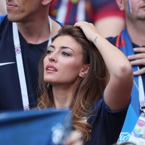 Rachel Legrain-Trapani, Miss France 2007 - Célébrités dans les tribunes opposant la France à l'Argentine lors des 8ème de finale de la Coupe du monde à Kazan en Russie, le 30 juin 2018. © Cyril Moreau/Bestimage