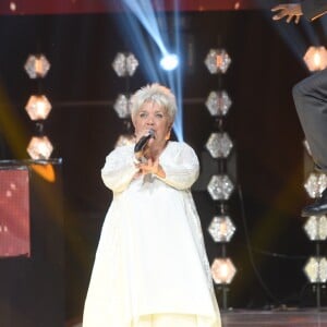 Exclusif - Mimie Mathy - Enregistrement de l'émission "Bon anniversaire Line" à l'occasion des 90 ans de L.Renaud au Théâtre Bobino à Paris, qui sera diffusée le Mardi 3 juillet à 20h55 sur France 2. Le 25 juin 2018. © Coadic Guirec / Bestimage