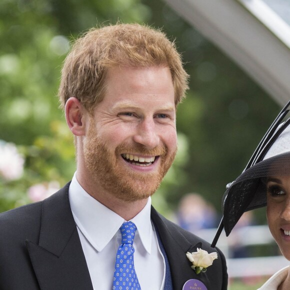 Meghan Markle, duchesse de Sussex, et le prince Harry, duc de Sussex - La famille royale d'Angleterre lors du Royal Ascot 2018 à l'hippodrome d'Ascot dans le Berkshire. Le 19 juin 2018.